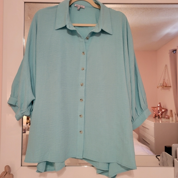 white birch Tops - White birch Button Up top